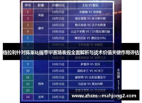 格拉利什对阵莱比锡意甲赛场表现全面解析与战术价值关键作用评估